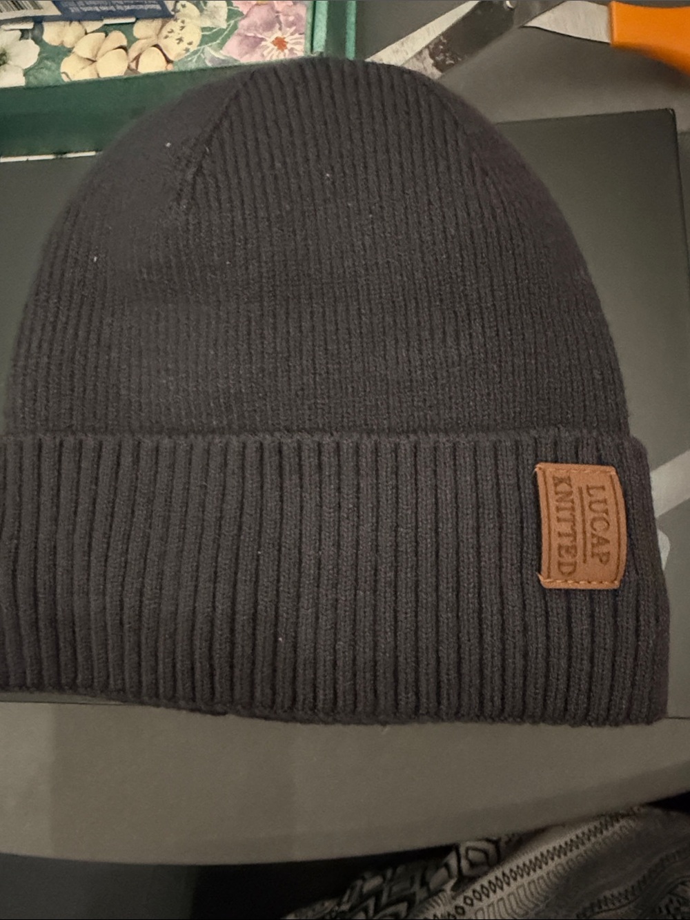 Black Cuffed Beanie Hat